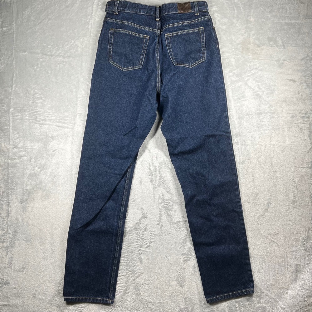 Lands End Womens Tall 10T High Rise Straight Leg Jeans Dark Wash Mom Jeans - Picture 2 of 11